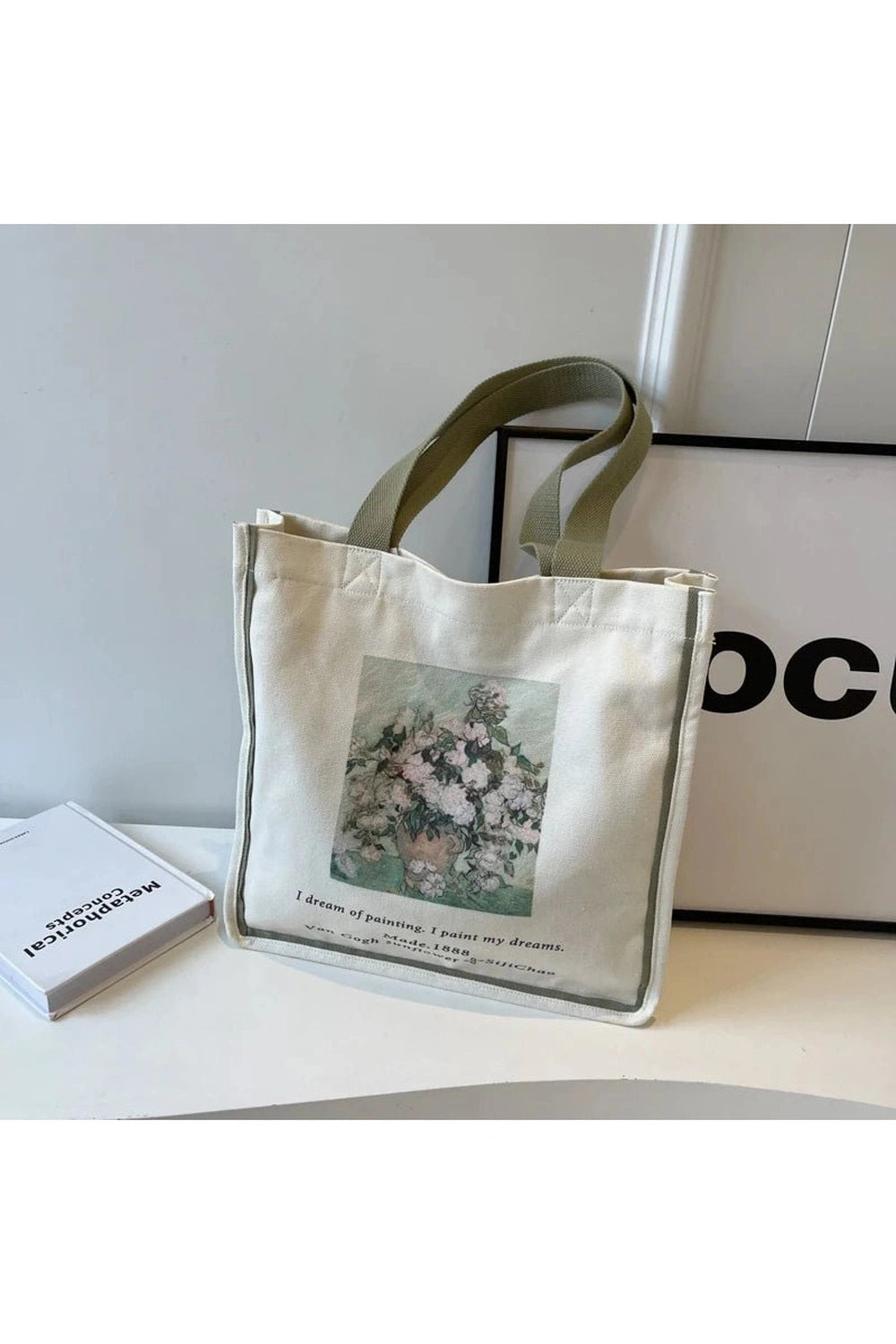 New Style Trends - Aesthetic Artwork Canvas Shopper Bag - Outfit Ideas