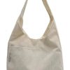 New Style Trends - Aesthetic Canvas Corduroy Large Handbag - Outfit Ideas
