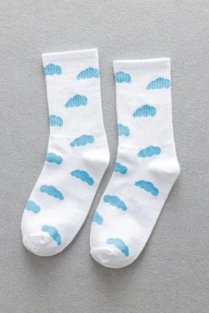 New Style Trends - Aesthetic Cloud Nine Cozy Socks - Outfit Ideas