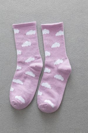 New Style Trends - Aesthetic Cloud Nine Cozy Socks - Outfit Ideas