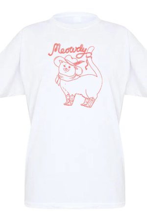 New Style Trends - Aesthetic Cowboy Cat Graphic T-shirt - Outfit Ideas