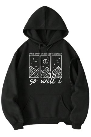 New Style Trends - Aesthetic Crimson Moonrise Hoodie - Outfit Ideas