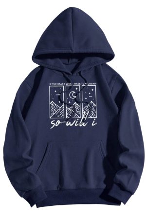 New Style Trends - Aesthetic Crimson Moonrise Hoodie - Outfit Ideas