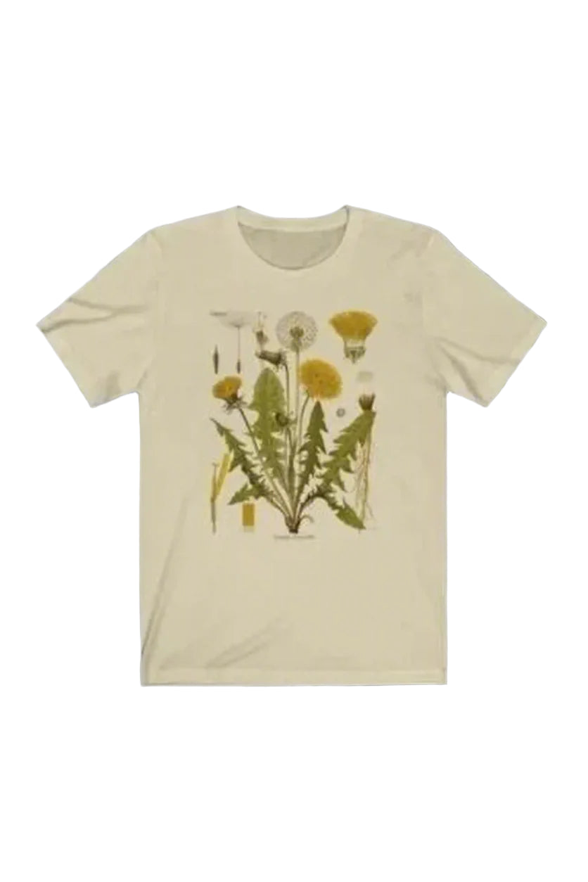New Style Trends - Aesthetic Dandelion Botanical T-shirt - Outfit Ideas