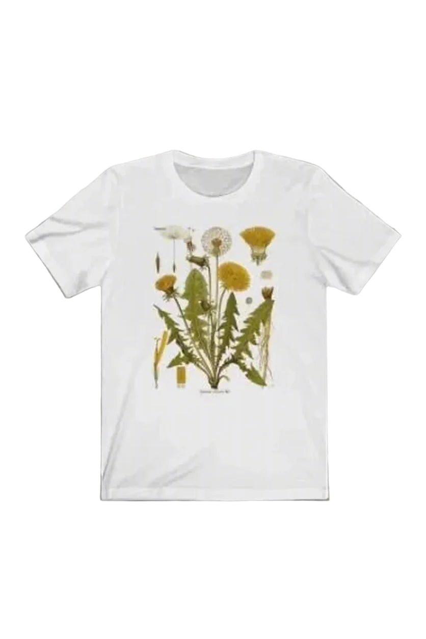 New Style Trends - Aesthetic Dandelion Botanical T-shirt - Outfit Ideas