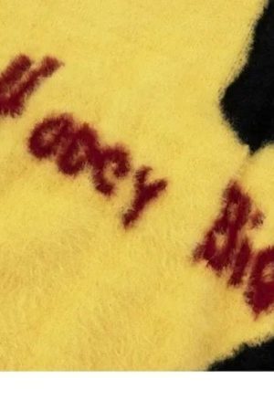 New Style Trends - Aesthetic Fuzzy Black Cat Knit Sweater - Outfit Ideas