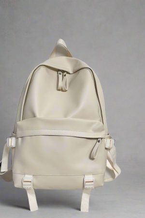 New Style Trends - Aesthetic Leather Rucksack School Backpack - Outfit Ideas