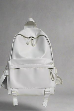New Style Trends - Aesthetic Leather Rucksack School Backpack - Outfit Ideas