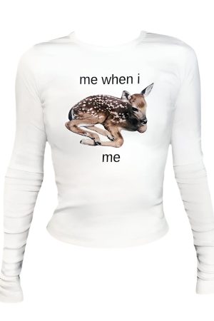 New Style Trends - Aesthetic Me When I Me Meme Long Sleeve Top - Outfit Ideas