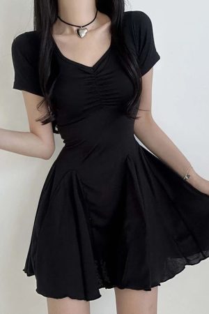 New Style Trends - Aesthetic Midnight Twirl Mini Dress - Outfit Ideas