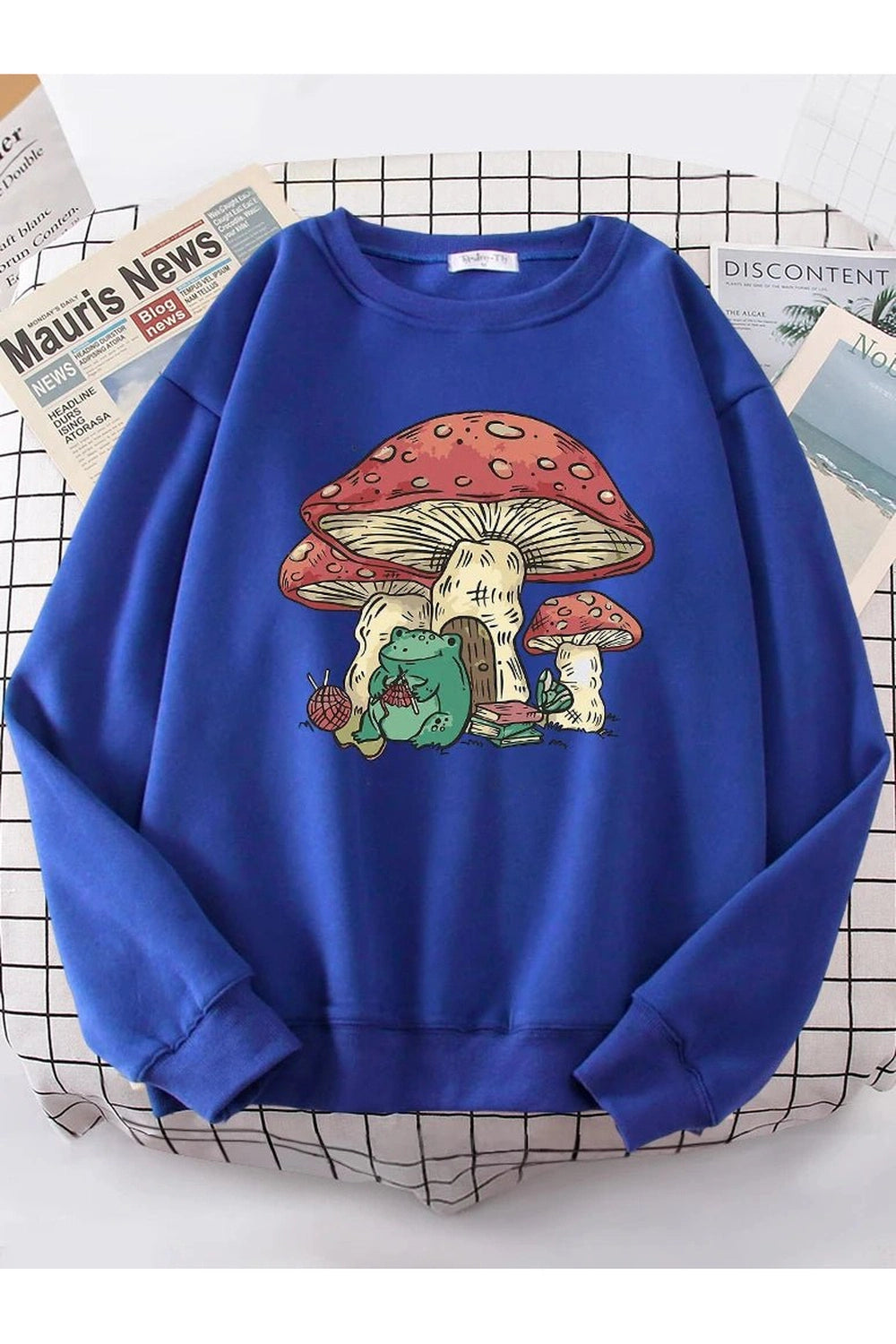 New Style Trends - Aesthetic Mushroom House Frog Oversize Sweatshirt - Outfit Ideas New Style Trends - Aesthetic Mushroom House Frog Oversize Sweatshirt - Outfit Ideas