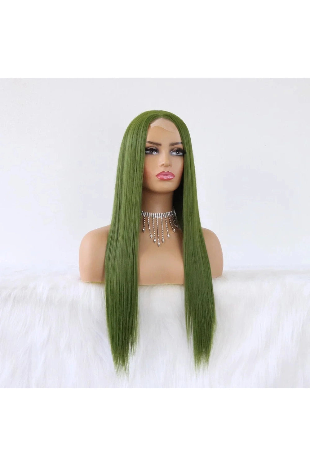 New Style Trends - Aesthetic Olive Green Straight Wig - Outfit Ideas New Style Trends - Aesthetic Olive Green Straight Wig - Outfit Ideas