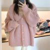New Style Trends - Aesthetic Pastel Soft Blush Chunky Cardigan - Outfit Ideas