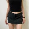 New Style Trends - Aesthetic Pinstripe Office Mini Skirt - Outfit Ideas