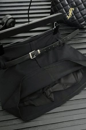 New Style Trends - Aesthetic Pinstripe Power Blazer and Skirt Outfit Set - Outfit Ideas