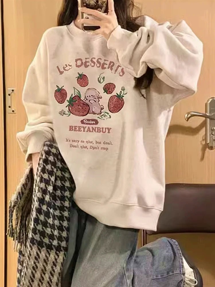 New Style Trends - Aesthetic Strawberry Bunny Chocolate Sweatshirt - Outfit Ideas New Style Trends - Aesthetic Strawberry Bunny Chocolate Sweatshirt - Outfit Ideas