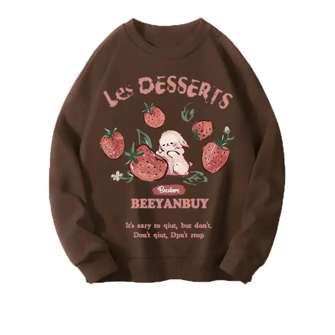 New Style Trends - Aesthetic Strawberry Bunny Chocolate Sweatshirt - Outfit Ideas New Style Trends - Aesthetic Strawberry Bunny Chocolate Sweatshirt - Outfit Ideas