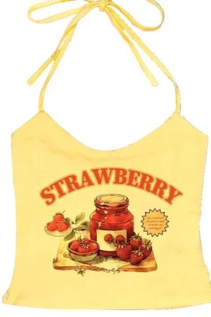New Style Trends - Aesthetic Sweet Strawberry Jam Top - Outfit Ideas