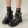 New Style Trends - Alt Dark Angel Chain Strap Shoes - Outfit Ideas