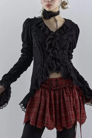 New Style Trends - Alt Dark Romance Blouse - Outfit Ideas