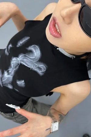 New Style Trends - Alt Edgy Ink Muscle Top - Outfit Ideas