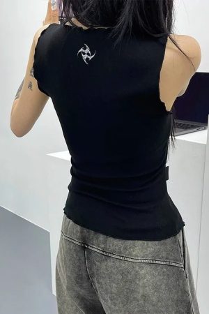 New Style Trends - Alt Edgy Ink Muscle Top - Outfit Ideas