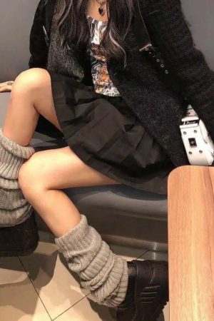 New Style Trends - Alt Edgy Knit Leg Warmers - Outfit Ideas