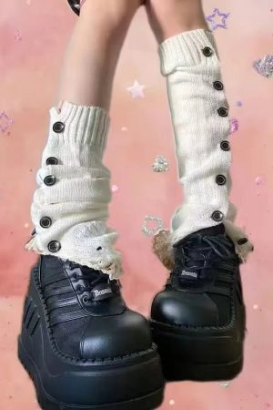 New Style Trends - Alt Edgy Knit Leg Warmers - Outfit Ideas