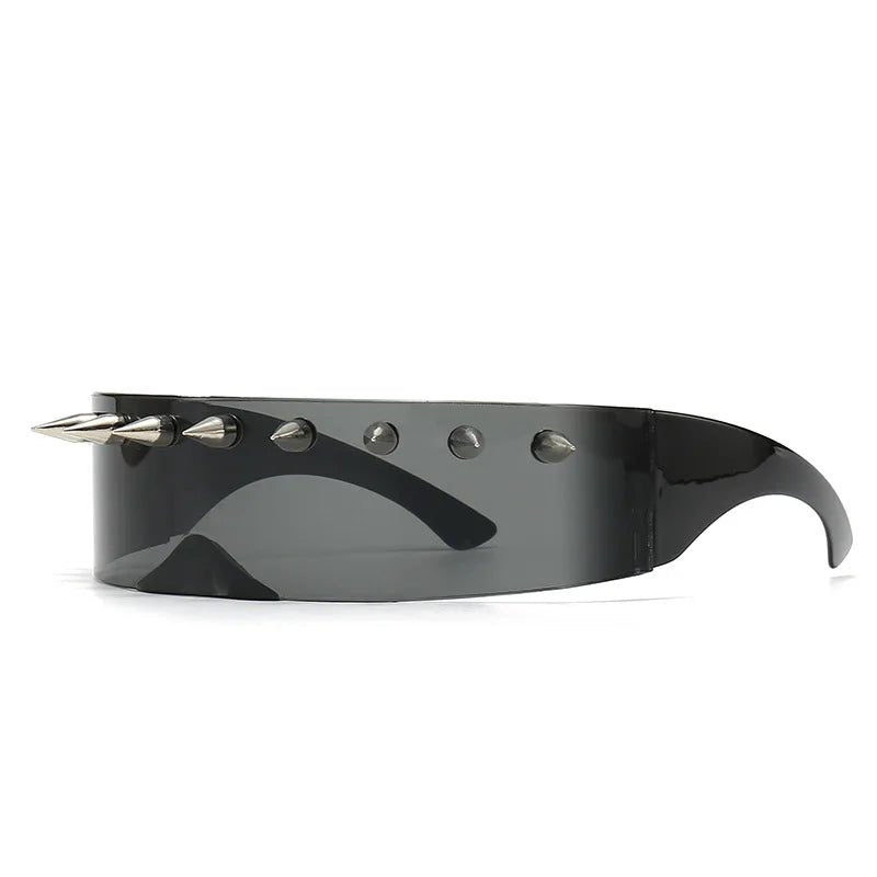 New Style Trends - Alt Edgy Spiked Chaos Shield Sunglasses - Outfit Ideas New Style Trends - Alt Edgy Spiked Chaos Shield Sunglasses - Outfit Ideas