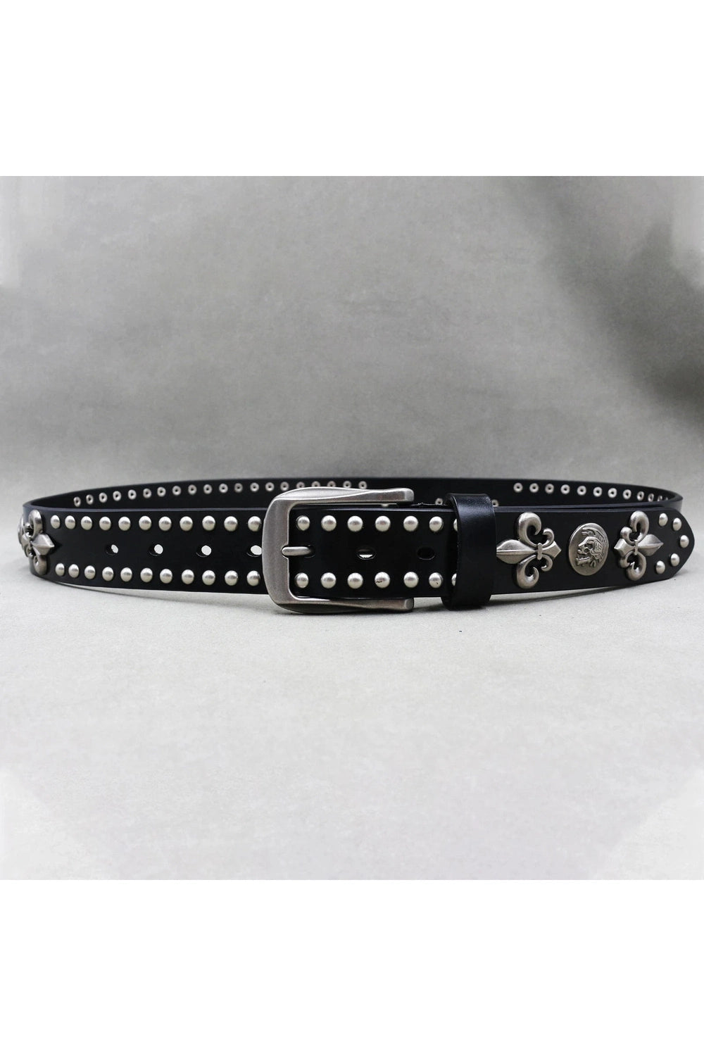 New Style Trends - Alt Fleur-de-Lis Studded Gothic Belt - Outfit Ideas New Style Trends - Alt Fleur-de-Lis Studded Gothic Belt - Outfit Ideas