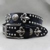 New Style Trends - Alt Fleur-de-Lis Studded Gothic Belt - Outfit Ideas