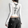 New Style Trends - Alt Goth Angel Long Sleeve Top - Outfit Ideas