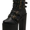 New Style Trends - Alt Goth Platform Round Boots - Outfit Ideas