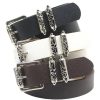 New Style Trends - Alt Goth Silver Buckle White Belt - Outfit Ideas