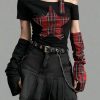 New Style Trends - Alt Punk Plaid Star Crop Top - Outfit Ideas