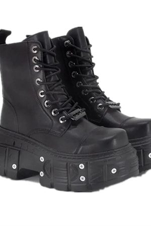 New Style Trends - Alt Punk Platform Combat Boots - Outfit Ideas