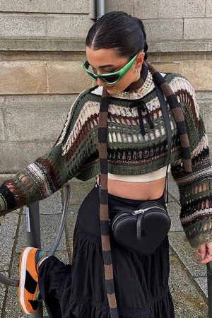 New Style Trends - Alt Shattered Lace Knit Sweater - Outfit Ideas