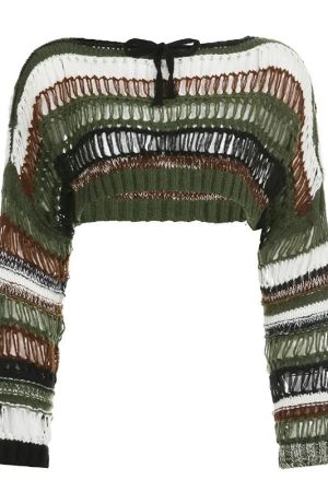 New Style Trends - Alt Shattered Lace Knit Sweater - Outfit Ideas