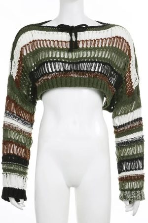 New Style Trends - Alt Shattered Lace Knit Sweater - Outfit Ideas