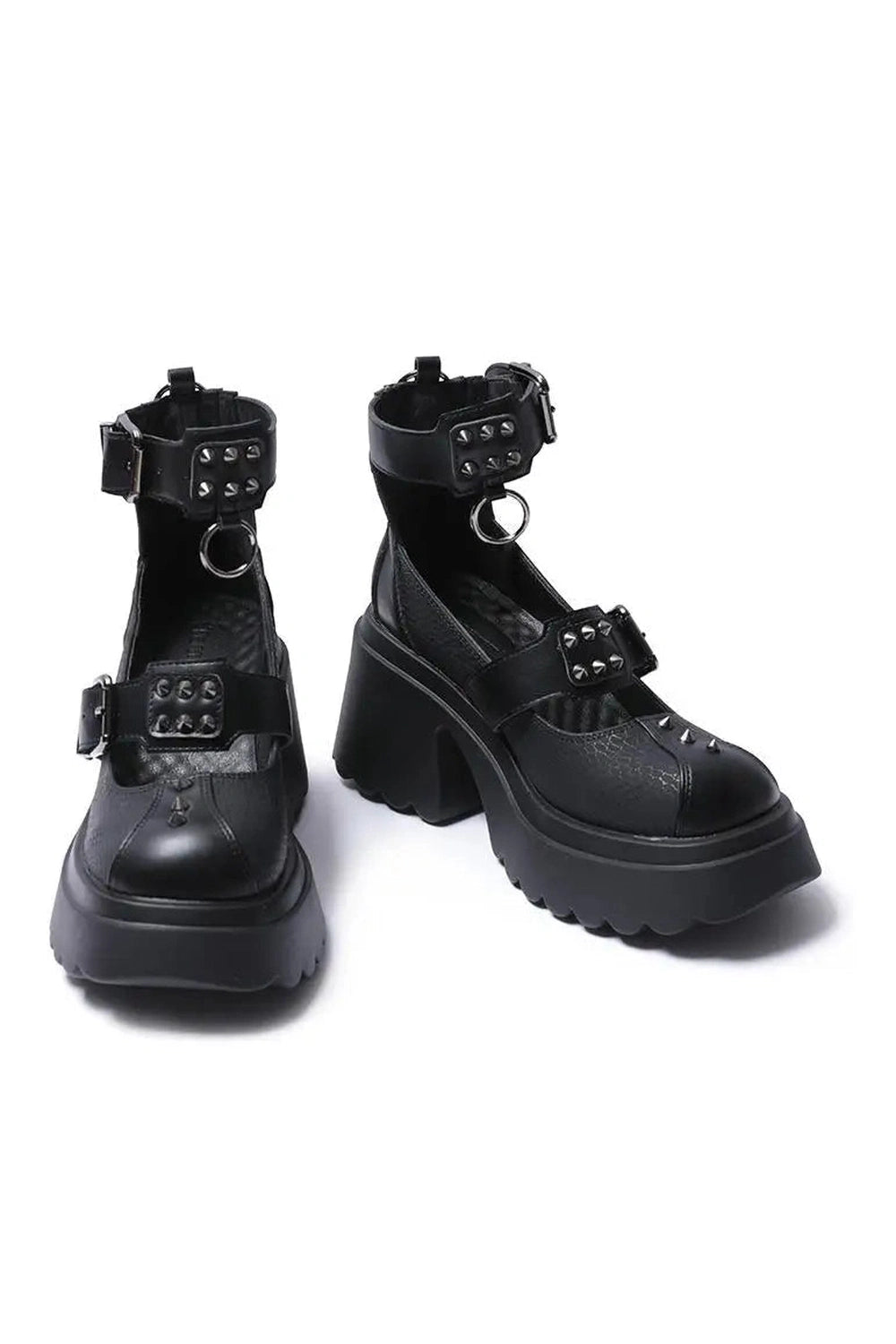 New Style Trends - Alt Spiked Ankle Strap Platform Heels - Outfit Ideas