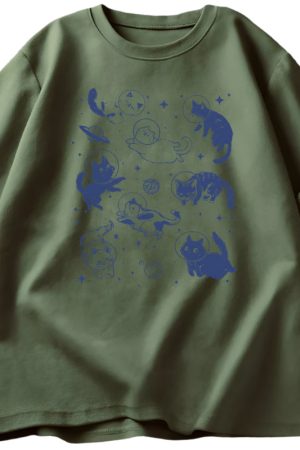 New Style Trends - Astronaut Kittens Aesthetic T-Shirt - Outfit Ideas