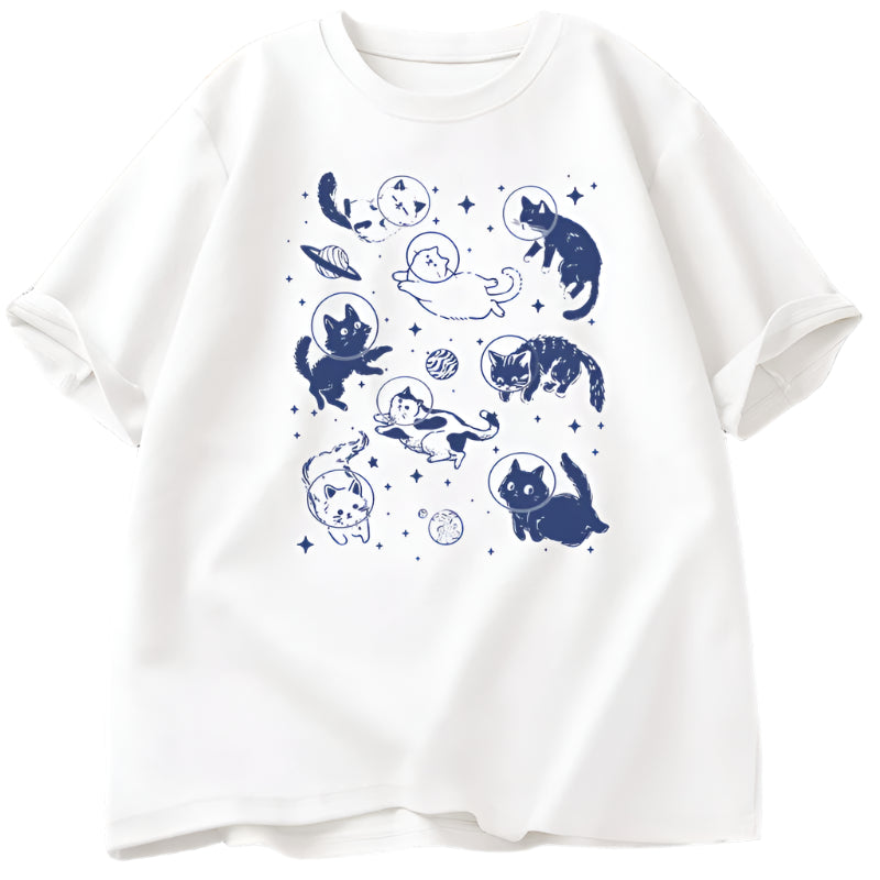 New Style Trends - Astronaut Kittens Aesthetic T-Shirt - Outfit Ideas