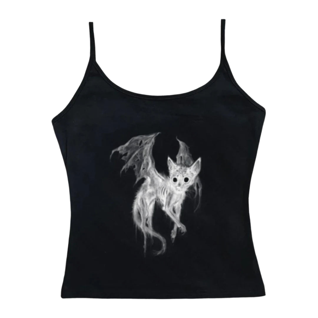 New Style Trends - Bat Cat Alt Goth Horror Top - Outfit Ideas