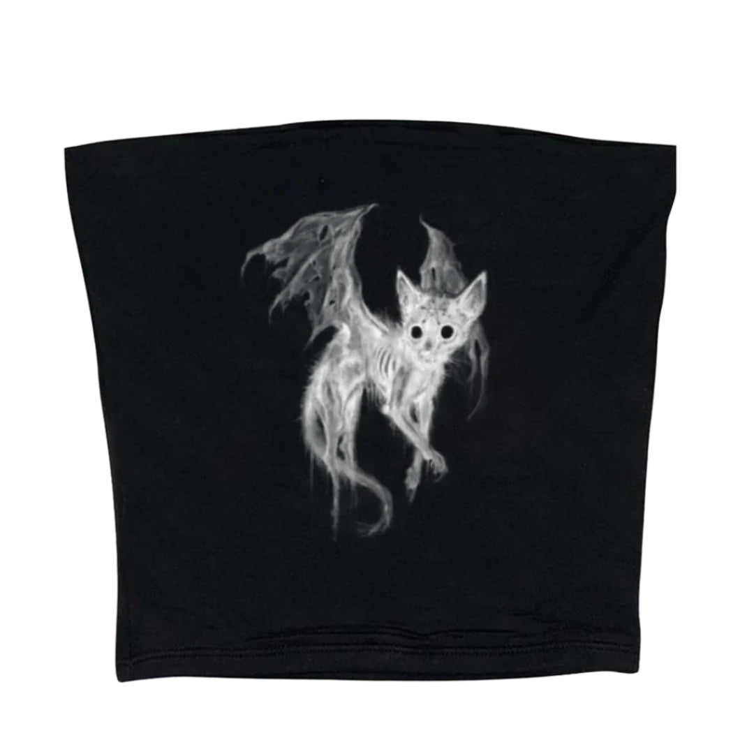 New Style Trends - Bat Cat Alt Goth Horror Top - Outfit Ideas New Style Trends - Bat Cat Alt Goth Horror Top - Outfit Ideas