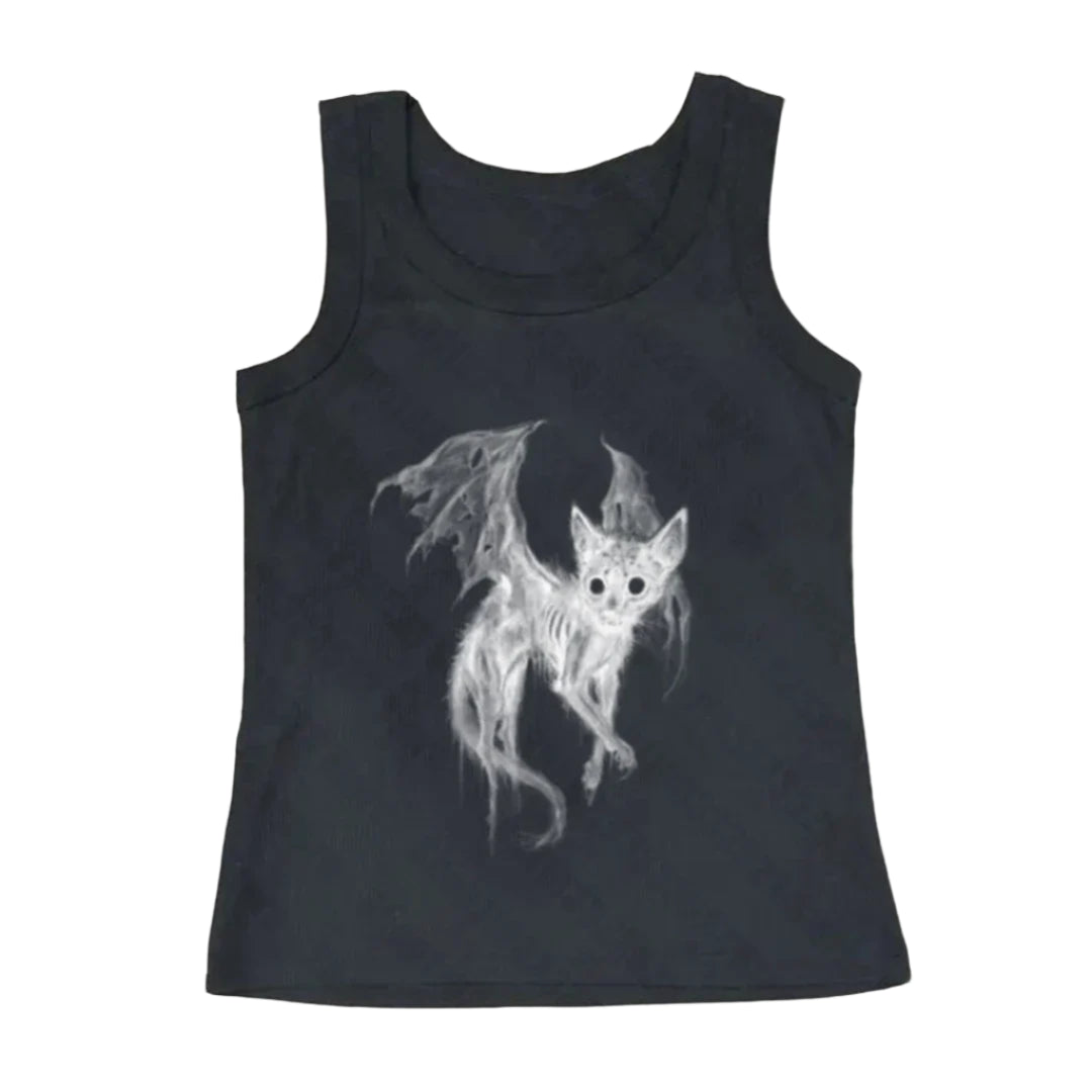 New Style Trends - Bat Cat Alt Goth Horror Top - Outfit Ideas New Style Trends - Bat Cat Alt Goth Horror Top - Outfit Ideas