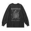 New Style Trends - Bell Witch Alt Goth Long Sleeve Sweatshirt - Outfit Ideas
