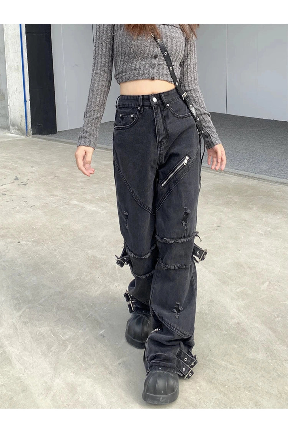 New Style Trends - Black Gothic Y2K Denim Pants - Outfit Ideas New Style Trends - Black Gothic Y2K Denim Pants - Outfit Ideas