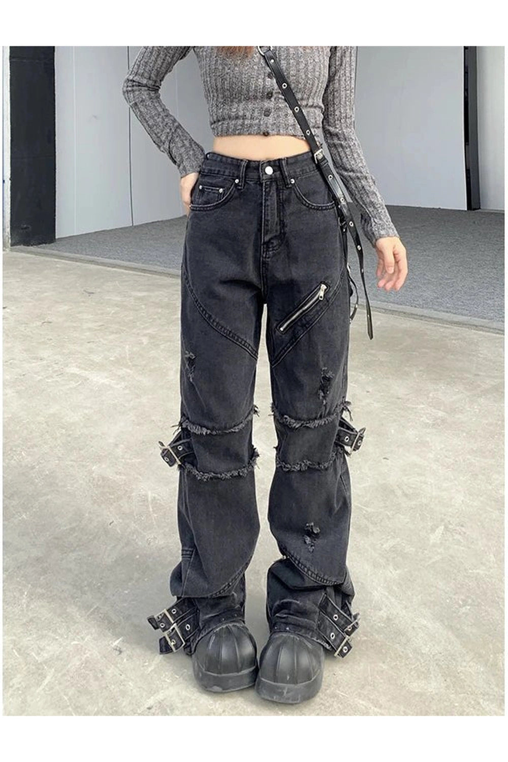 New Style Trends - Black Gothic Y2K Denim Pants - Outfit Ideas New Style Trends - Black Gothic Y2K Denim Pants - Outfit Ideas