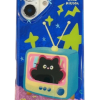New Style Trends - Blue Retro Cat TV Kawaii iPhone Case - Outfit Ideas
