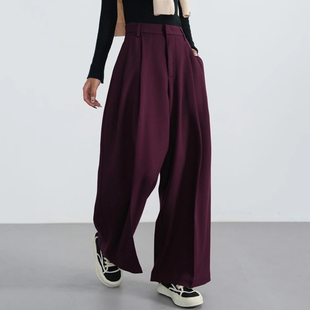 New Style Trends - Bordeaux Breeze Retro Palazzo Pants - Outfit Ideas New Style Trends - Bordeaux Breeze Retro Palazzo Pants - Outfit Ideas